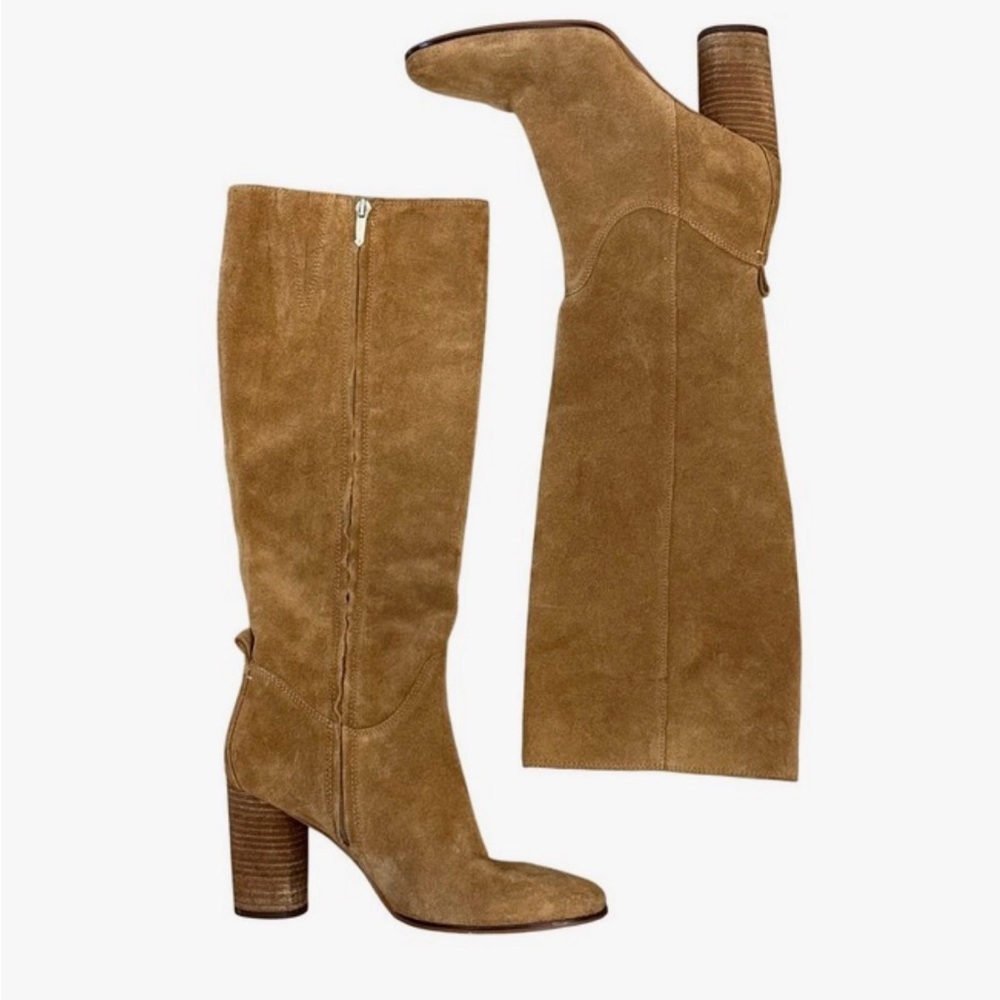 SAM EDELMAN CAMELLIA SUEDE ROUND TOE TALL BOOTS- size 8.5